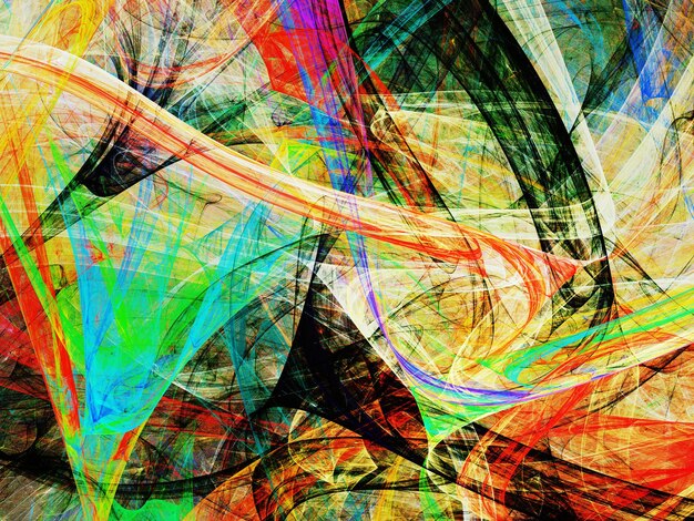arco iris abstracto fondo fractal ilustración de renderización en 3D