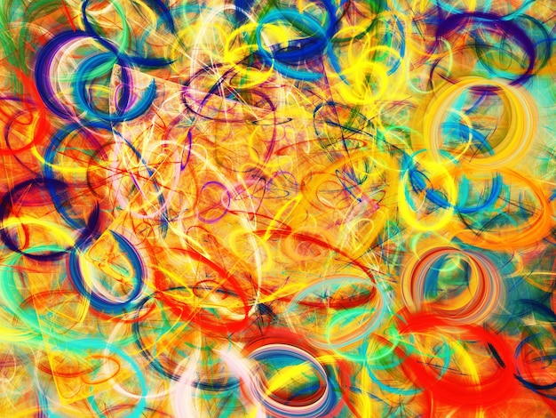 arco iris abstracto fondo fractal ilustración de renderización en 3D