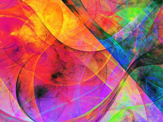 arco iris abstracto fondo fractal ilustración de renderización en 3D