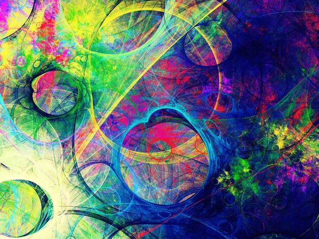 arco iris abstracto fondo fractal ilustración de renderización en 3D