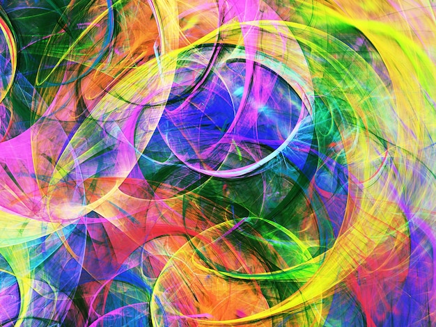 arco iris abstracto fondo fractal ilustración de renderización en 3D