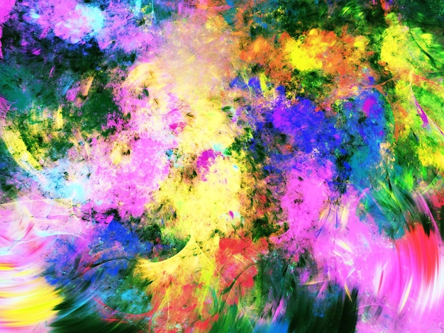 arco iris abstracto fondo fractal ilustración de renderización en 3D