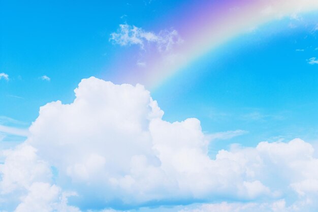 Un arco iris en el cielo