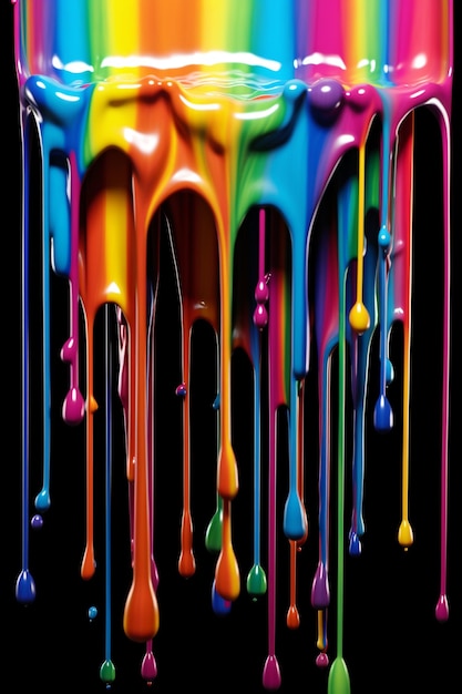 Foto arco-íris colorido caindo do céu no estilo de zbrush obras de arte monocromáticas flickr
