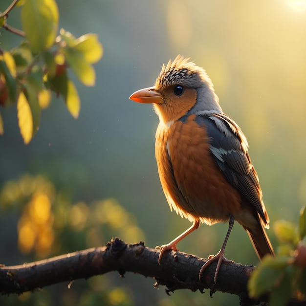 Arco iris colorido realista pájaro mascota del Cardenal del Norte AI generado