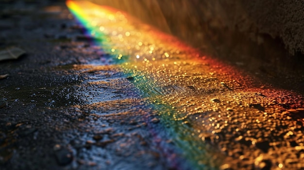 Foto un arco iris con un efecto translúcido