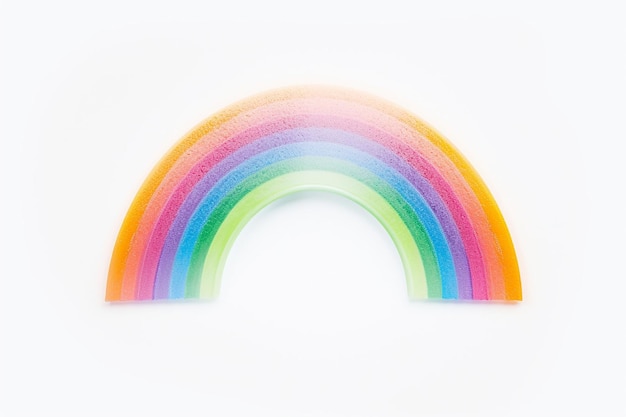 Foto el arco iris en fondo blanco colores vibrantes