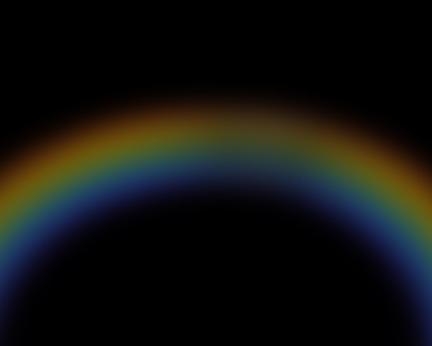 un arco iris se muestra en un fondo negro