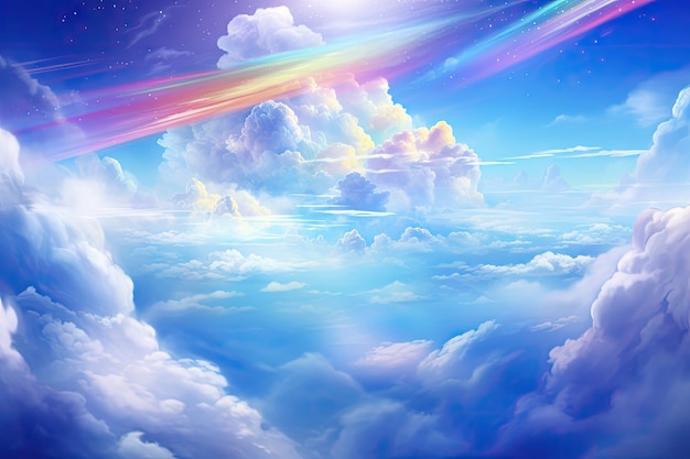 Arco iris y nubes espectaculares