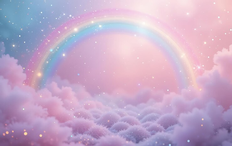 Arco iris y nubes paisaje de ensueño
