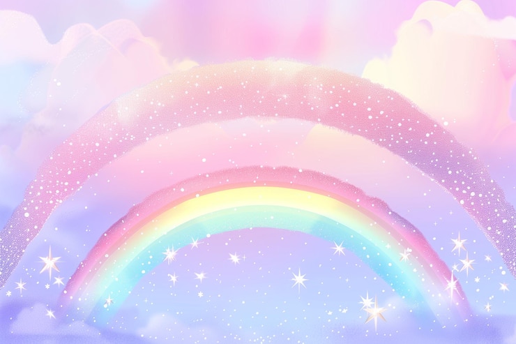 Foto un arco iris con las palabras arco ires en él