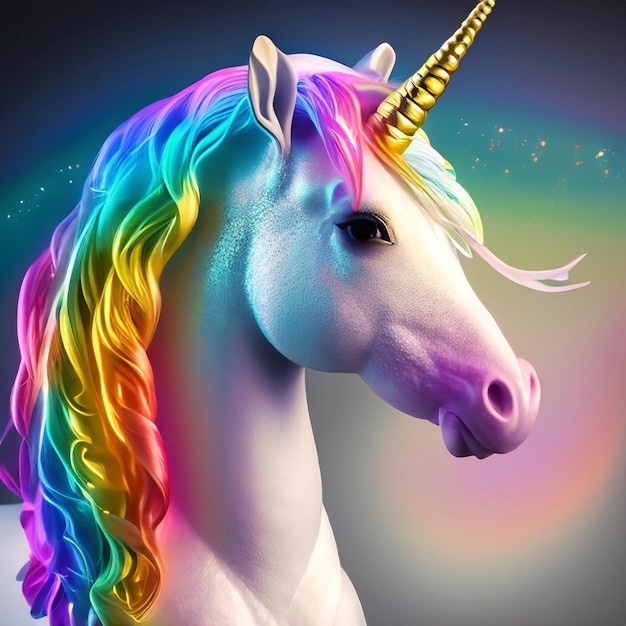 Foto el arco iris del unicornio