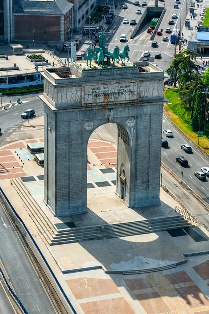 Arco Monumental da Moncloa entrada norte da cidade de Madrid Espanha