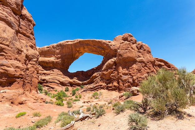 Arco del paisaje en el Parque Nacional Arches en Utah, EE.