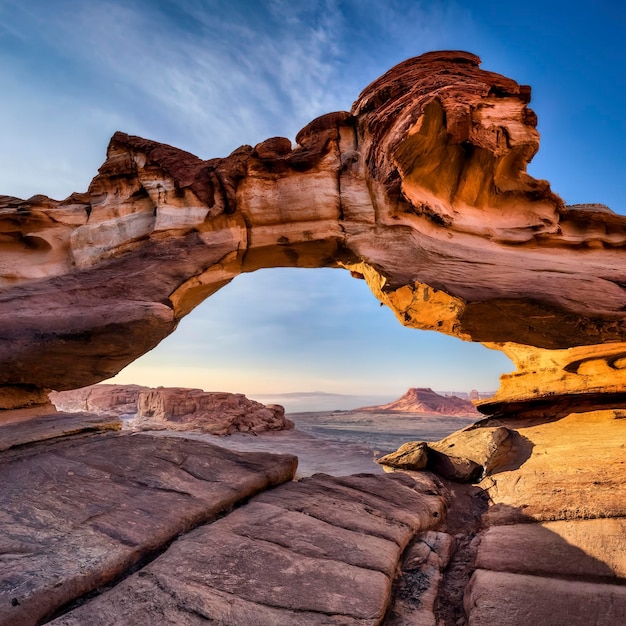 Arco en la roca Paisaje natural del desierto Parque Timna Israel