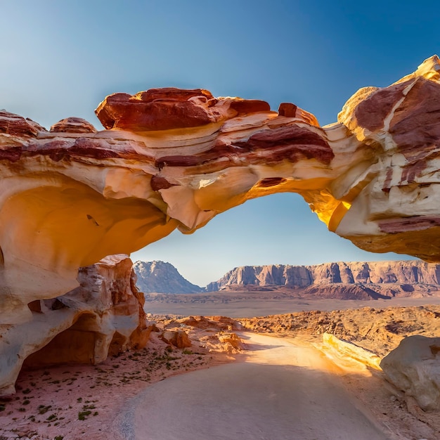 Arco en la roca Paisaje natural del desierto Parque Timna Israel