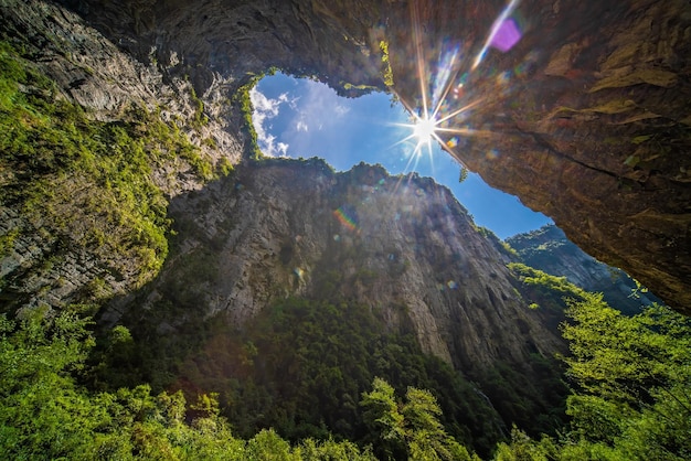 Arco rocoso natural en el Parque Nacional de Wulong