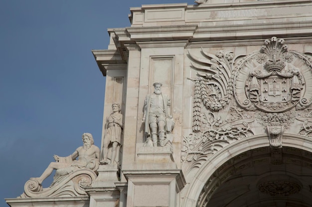 Arco de la Rua Augusta en Lisboa, Portugal.