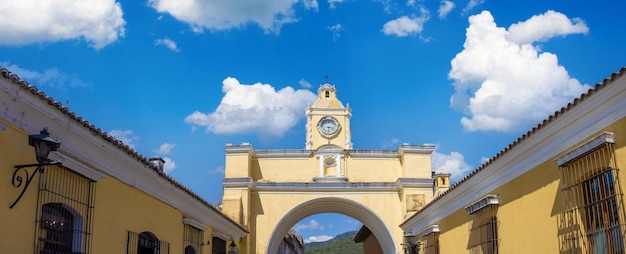 Arco de Santa Catalina de Guatemala en Antigua en el centro histórico de la ciudad Barrio Historico