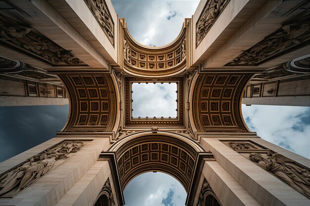 Foto el arco del triunfo en parís capturado