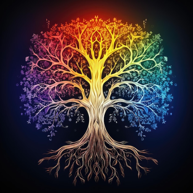 Arcoiris del Árbol de la Vida de la Diversidad