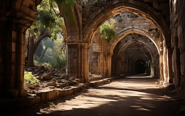 Arcos de piedra clásicos antiguos de belleza atemporal