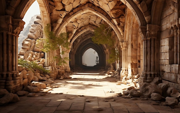 Arcos de piedra clásicos antiguos de belleza atemporal