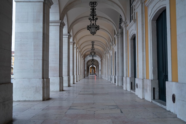 Arcos de la Plaza del Comercio en Lisboa, Portugal.