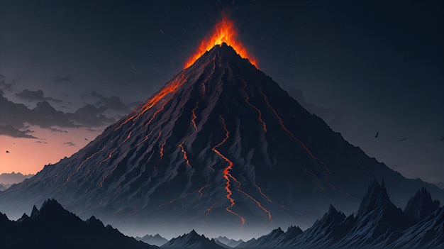 Una ardiente lava fundida llenó el volcán Mount Doom en Mordor