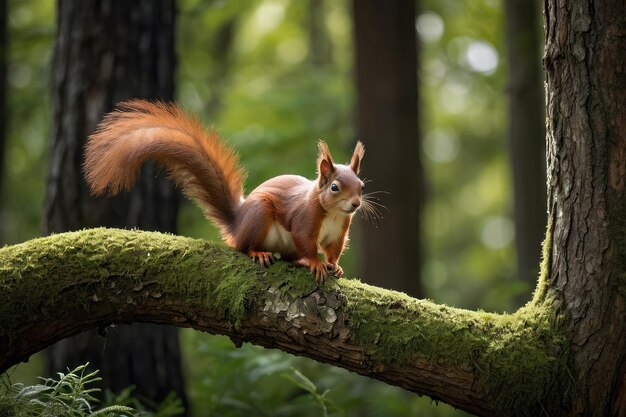 Foto las ardillas se deleitan en el bosque