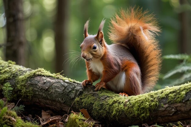 Foto las ardillas se deleitan en el bosque