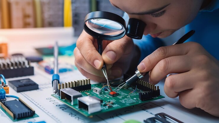 Foto arduino controla el conjunto de elementos amplios por humanos.