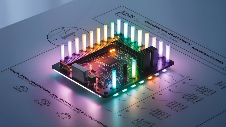 Foto arduino controla foto de elemento amplio con detalles infográficos