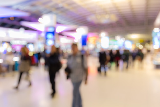 Área de embarque no aeroporto fundo desfocado