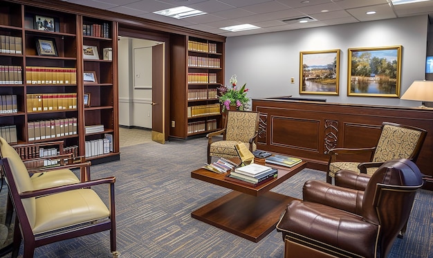 Foto Área de recepção de escritório de advocacia de classe elegança profissional