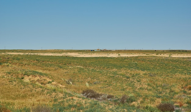 Área deserta da estepe