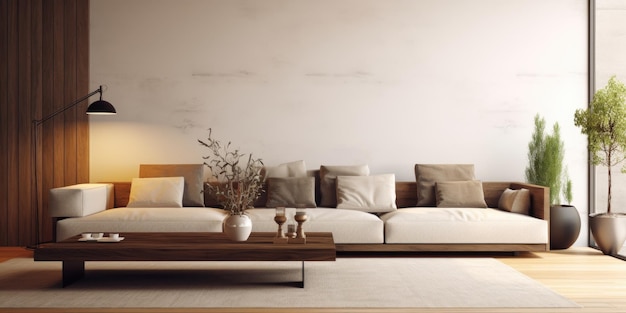 Foto Área de estar moderna con sofá