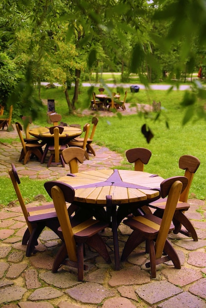 Foto Área de picnic hermosa glorieta para relajarse y barbacoa