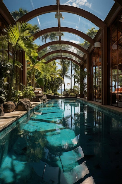 El área de la piscina del hotel tiene vista a la piscina y a la piscina.