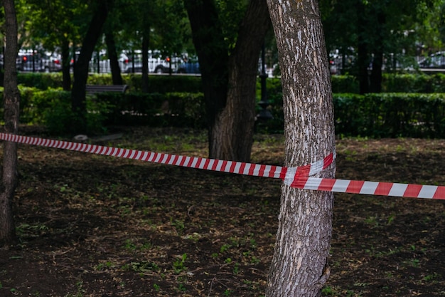 Área restrita no parque urbano