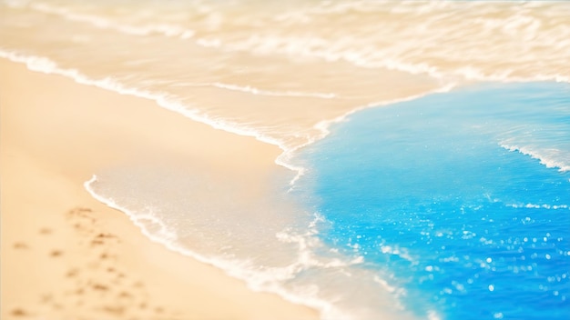 Areia da praia com fundo azul do mar