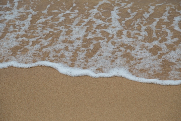 Areia da praia e fundo de ondas do oceano