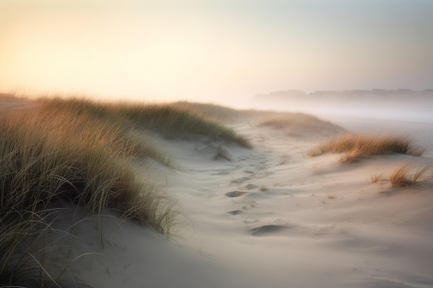 Areia de praia de dunas do mar Gerar Ai