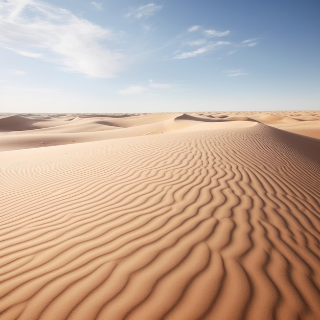 Areia do deserto ondulando ao vento