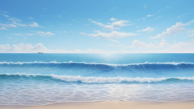 Areia do mar e céu azul