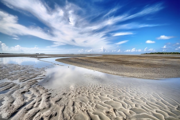 Areia e água no oceano