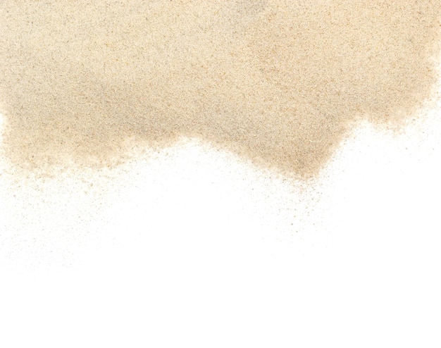 Foto areia isolada no fundo branco copiar espaço para texto