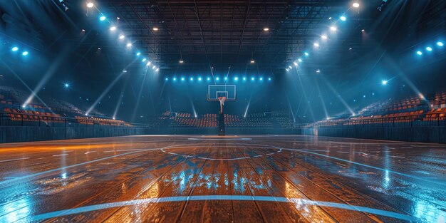 Arena de baloncesto campo deportivo vacante estadio generativo Ai