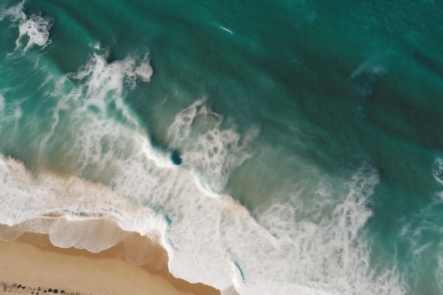 Arena orilla ola naturaleza vacaciones océano playa verano agua mar IA generativa