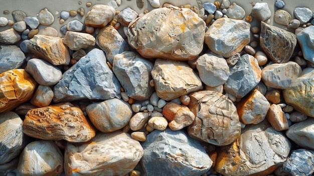 arena y piedras de la playa